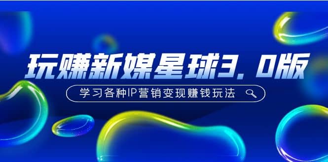 《玩赚新媒星球3.0版》学习各种IP营销变现玩法（价值498）-枫叶微课堂