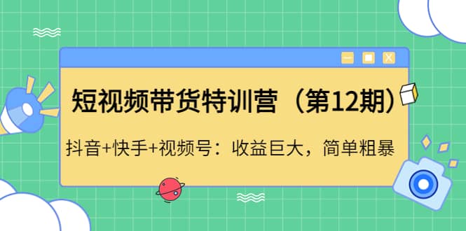 短视频带货特训营（第12期）抖音+快手+视频号-枫叶微课堂