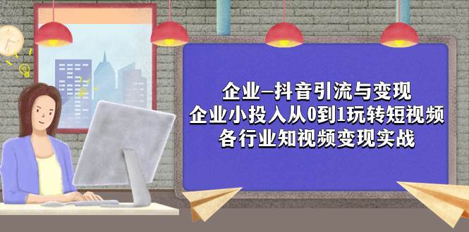 企业-抖音引流与变现：企业小投入从0到1玩转短视频  各行业知视频变现实战-枫叶微课堂
