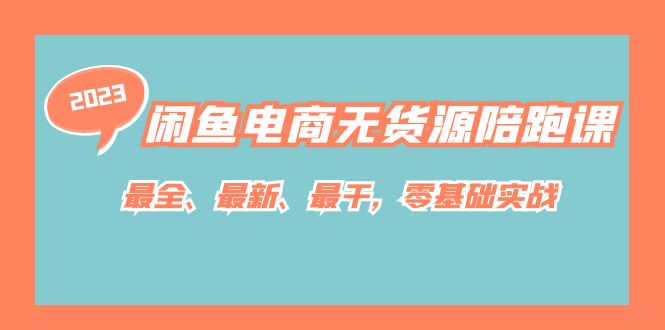 闲鱼电商无货源陪跑课，最全、最新、最干，零基础实战！-枫叶微课堂