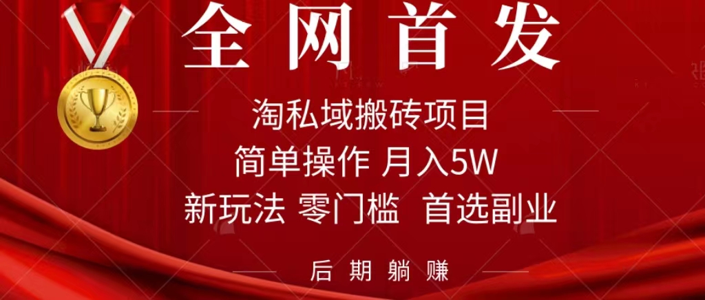 淘私域搬砖项目，利用信息差月入5W，每天无脑操作1小时，后期躺赚-枫叶微课堂