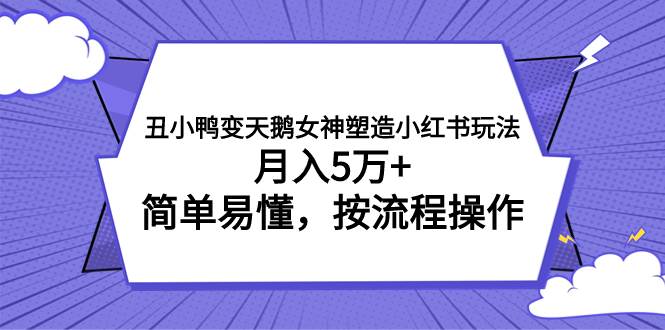 丑小鸭变天鹅女神塑造小红书玩法，月入5万+，简单易懂，按流程操作-枫叶微课堂
