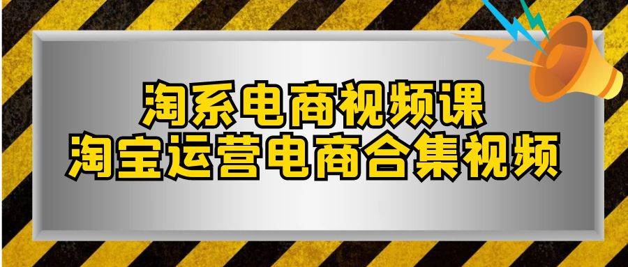 淘系-电商视频课，淘宝运营电商合集视频（33节课）-枫叶微课堂