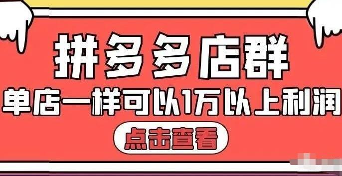 拼多多店群单店一样可以产出1万5以上利润【付费文章】-枫叶微课堂