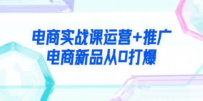 电商实战课运营+推广，电商新品从0打爆（99节视频课）-枫叶微课堂