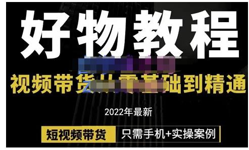 锅锅老师好物分享课程：短视频带货从零基础到精通，只需手机+实操-枫叶微课堂