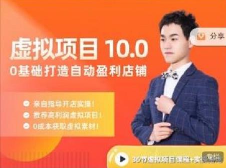 陆明明·虚拟项目特训班10.0，0基础打造自动盈利店铺 价值1580元-枫叶微课堂
