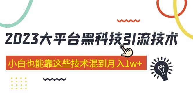 价值4899的2023大平台黑科技引流技术 29节课-枫叶微课堂
