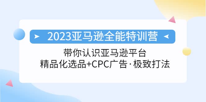 2023亚马逊全能特训营：玩转亚马逊平台+精品化·选品+CPC广告·极致打法-枫叶微课堂