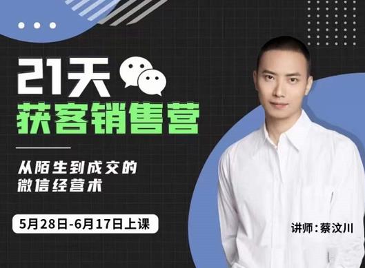 21天获客销售营，从陌生到成交的微信经营术，带你破解微信的获客与变现-枫叶微课堂