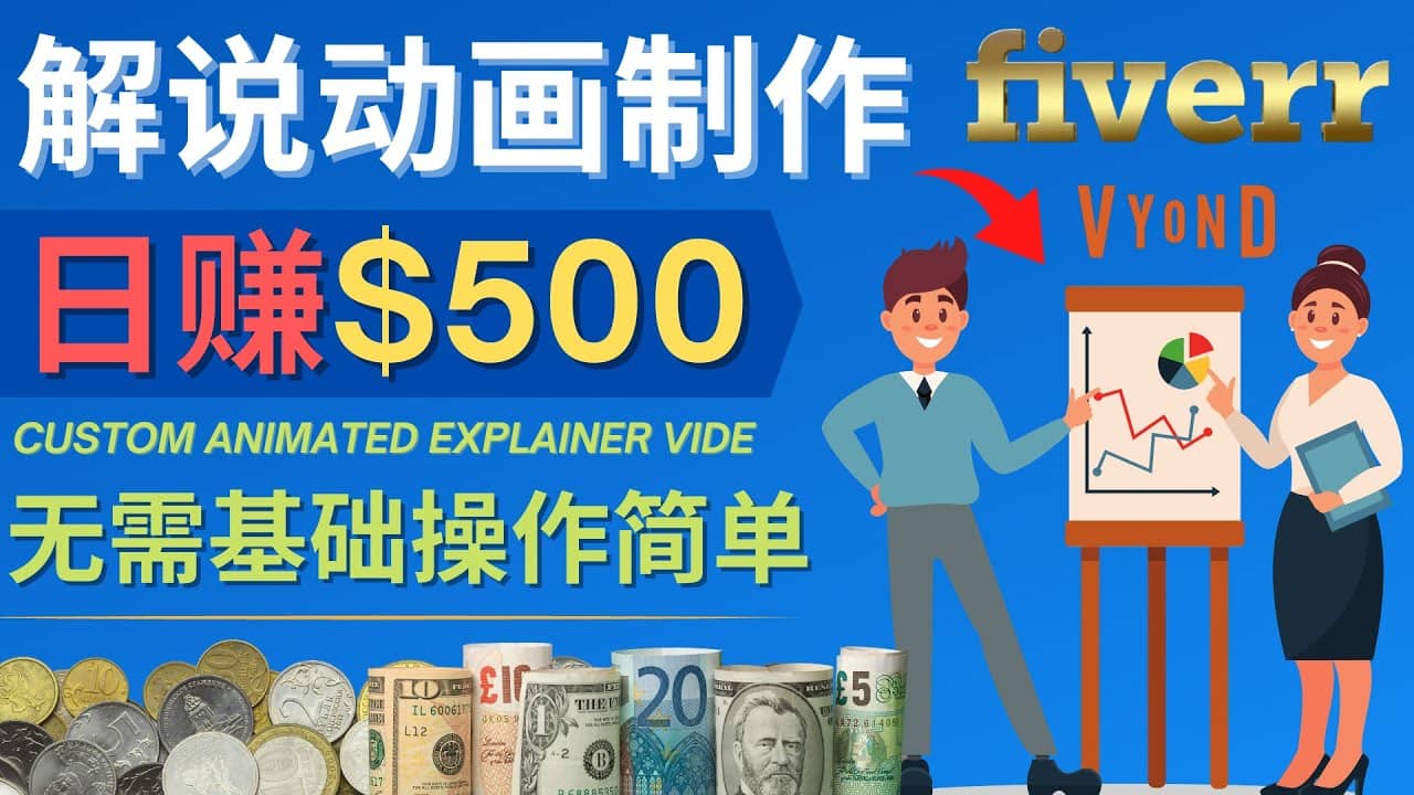 制作解说类动画视频（Animated Explainer）日赚500美元以上 – 0基础可操作-枫叶微课堂