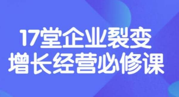 《盈利增长17堂必修课》企业裂变增长的经营智慧，带你了解增长的本质-枫叶微课堂