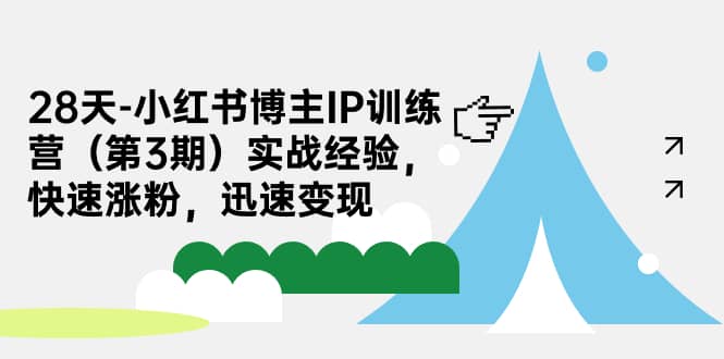 28天-小红书博主IP训练营（第3期）实战经验，快速涨粉，迅速变现-枫叶微课堂