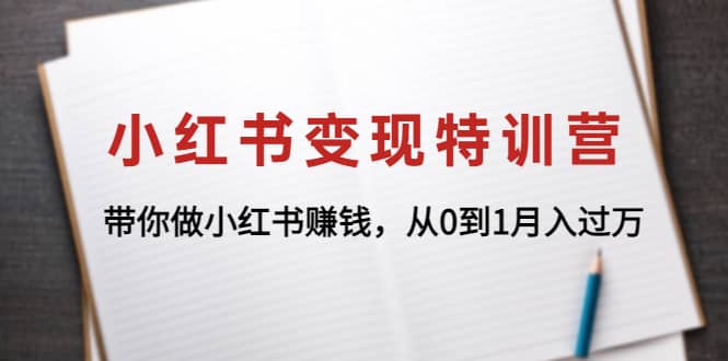 小红书变现特训营：带你做小红书项目-枫叶微课堂