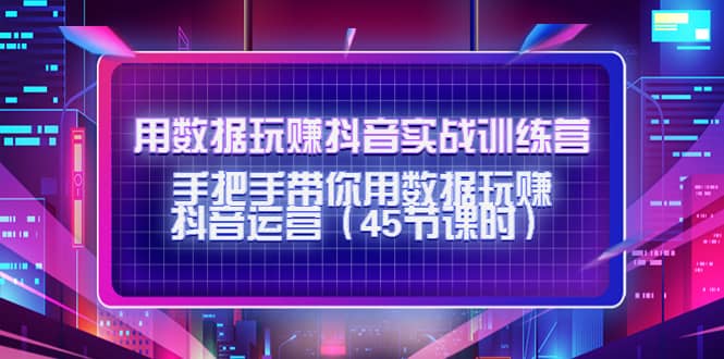 用数据玩赚抖音实战训练营：手把手带你用数据玩赚抖音运营（45节课时）-枫叶微课堂