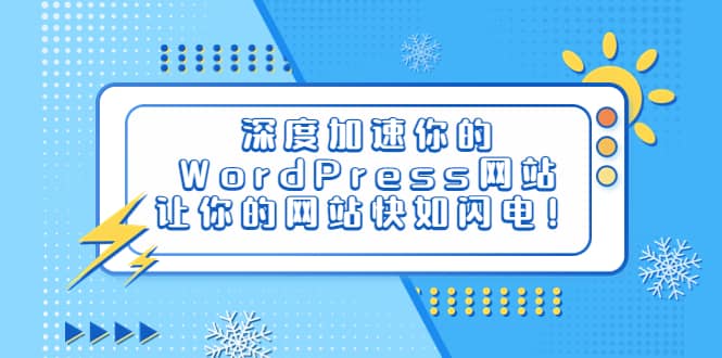 深度加速你的WordPress网站，让你的网站快如闪电！-枫叶微课堂