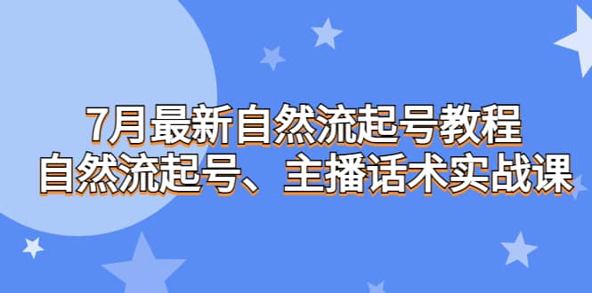 7月最新自然流起号教程，自然流起号、主播话术实战课-枫叶微课堂