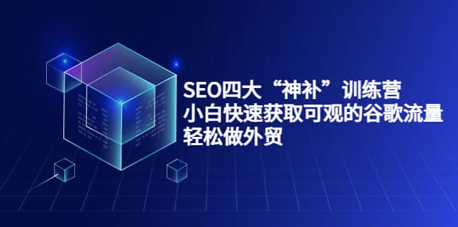 SEO四大“神补”训练营，小白快速获取可观的谷歌流量，轻松做外贸-枫叶微课堂