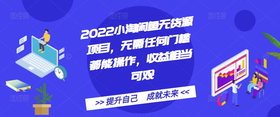 2022小淘闲鱼无货源项目，无需任何门槛都能操作，收益相当可观-枫叶微课堂