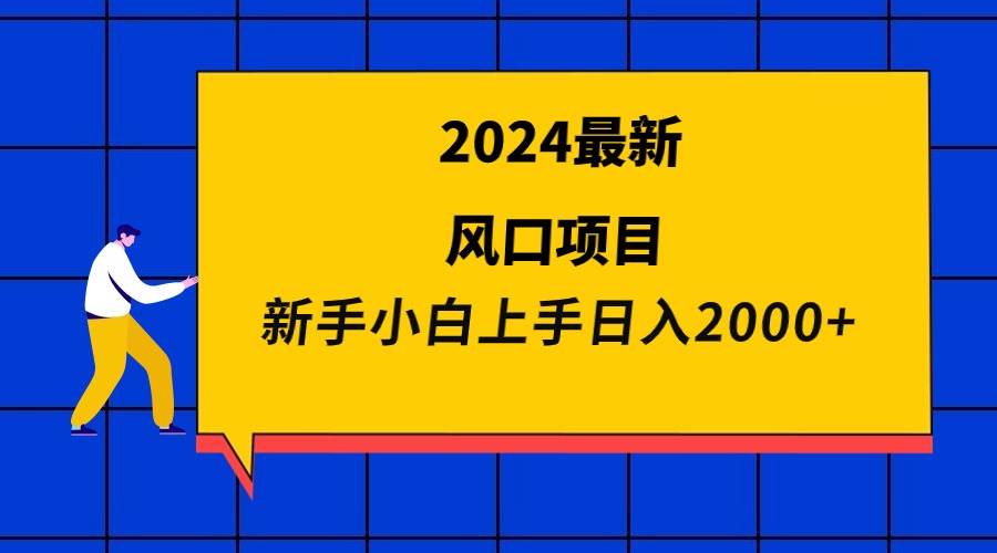 2024最新风口项目 新手小白日入2000+-枫叶微课堂