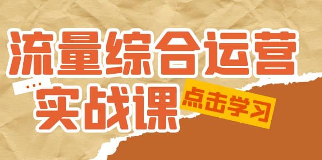 流量综合·运营实战课：短视频、本地生活、个人IP知识付费、直播带货运营-枫叶微课堂