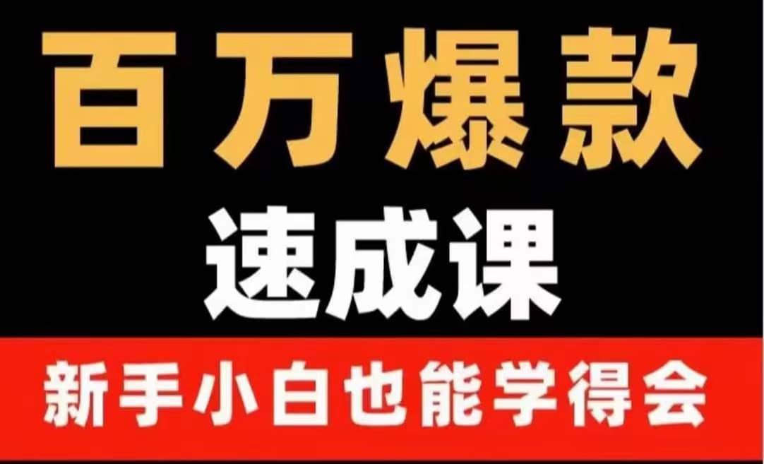百万爆款速成课：用数据思维做爆款，小白也能从0-1打造百万播放视频-枫叶微课堂