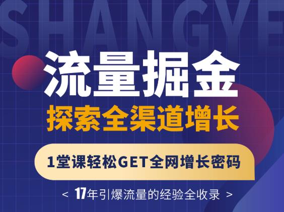 张琦流量掘金探索全渠道增长，1堂课轻松GET全网增长密码-枫叶微课堂