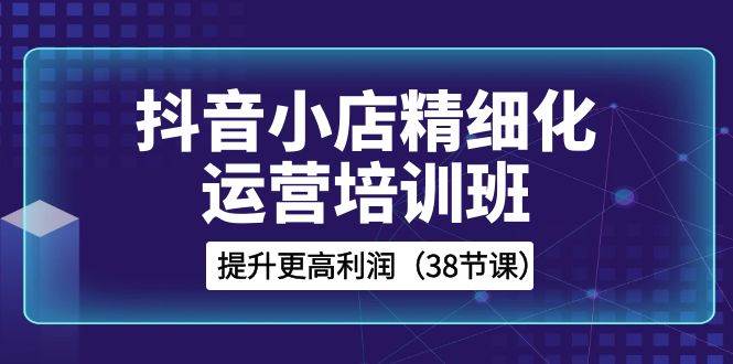 抖音小店-精细化运营培训班，提升更高利润（38节课）-枫叶微课堂