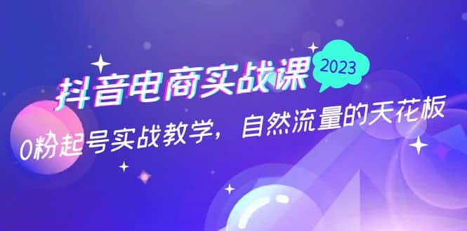 抖音电商实战课：0粉起号实战教学，自然流量的天花板（2月19最新）-枫叶微课堂