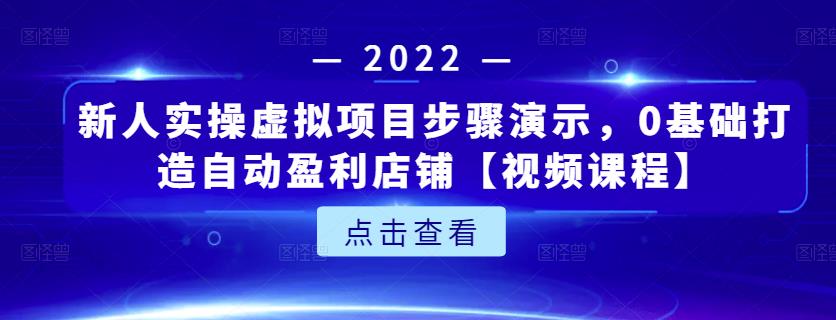 新人实操虚拟项目步骤演示，0基础打造自动盈利店铺【视频课程】-枫叶微课堂