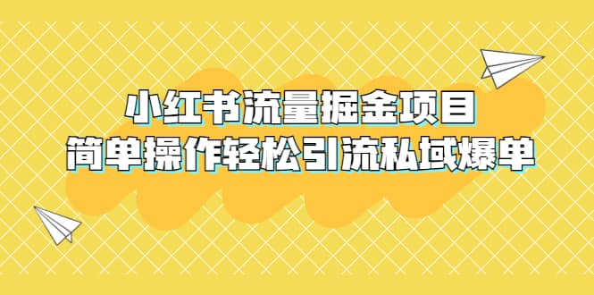 外面收费398小红书流量掘金项目，简单操作轻松引流私域爆单-枫叶微课堂