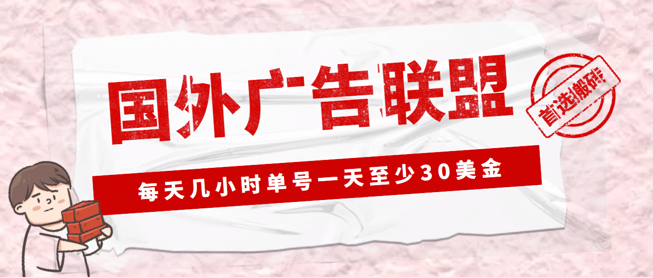 外面收费1980最新国外LEAD广告联盟搬砖项目，单号一天至少30美元(详细教程)-枫叶微课堂