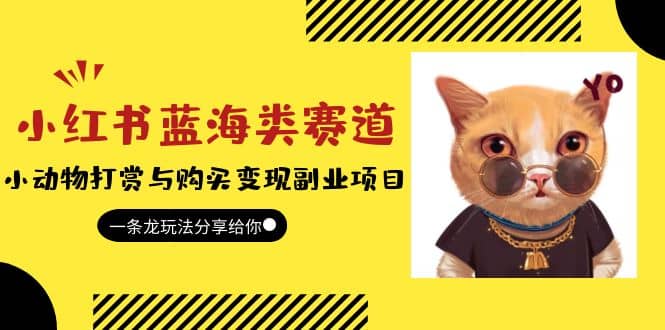小红书蓝海类赛道：小动物打赏与购买变现副业项目，一条龙玩法分享给你-枫叶微课堂