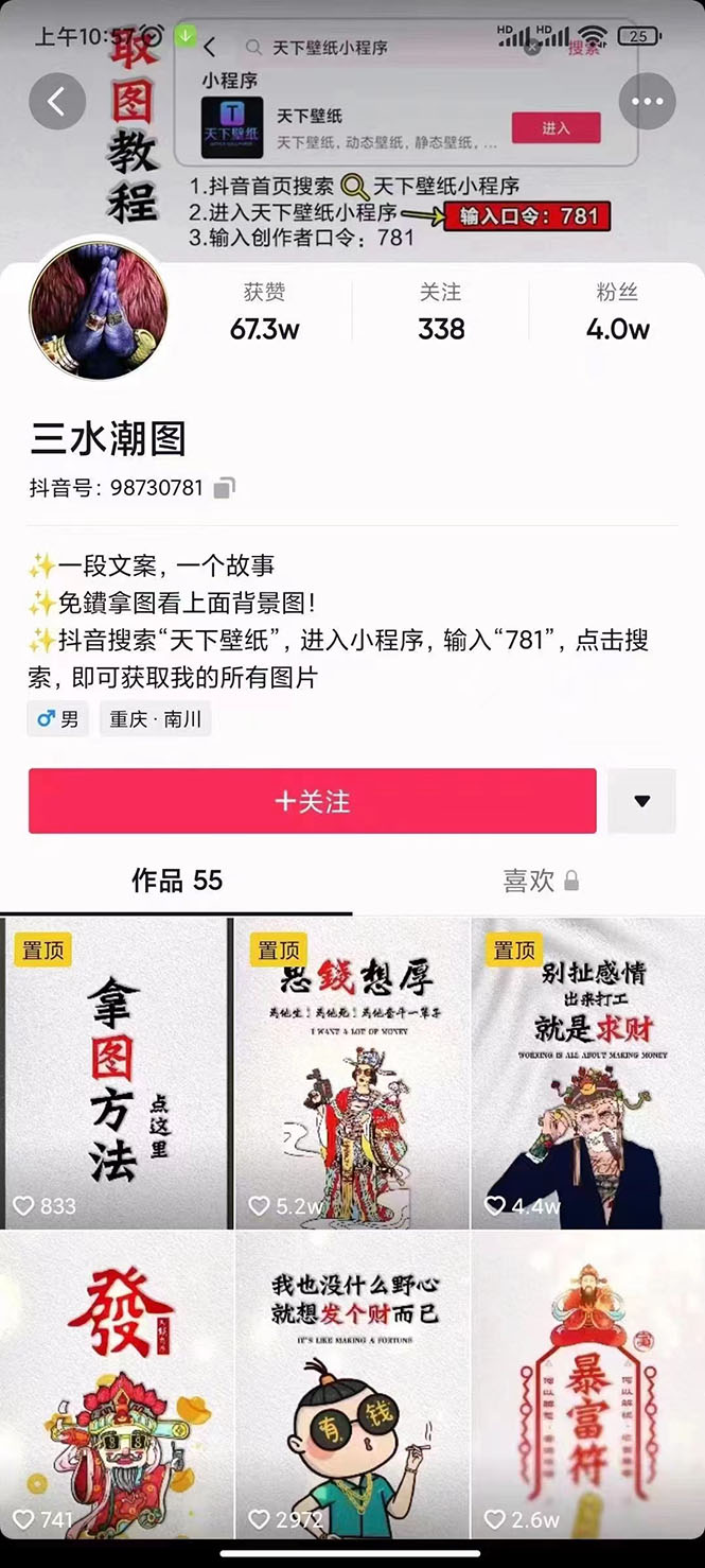 国潮壁纸变现项目，新手可操作日赚200+【素材+软件+教程】-枫叶微课堂