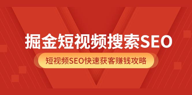 掘金短视频搜索SEO，短视频SEO快速获客赚钱攻略（价值980）-枫叶微课堂