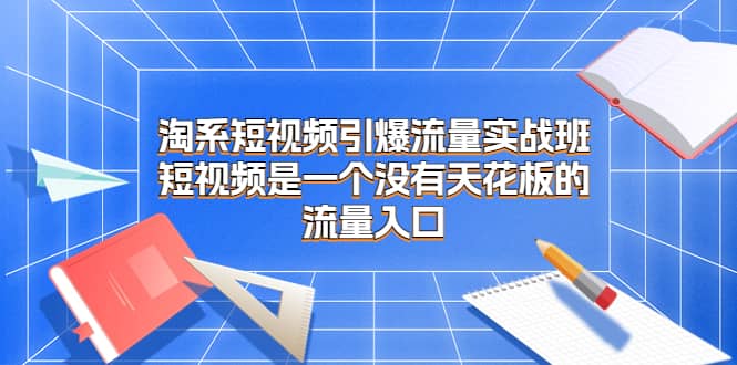 淘系短视频引爆流量实战班，短视频是一个没有天花板的流量入口-枫叶微课堂