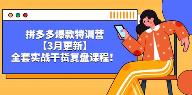拼多多爆款特训营【3月更新】，全套实战干货复盘课程-枫叶微课堂