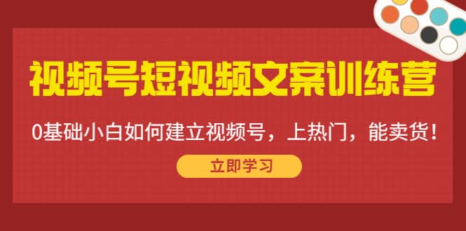 视频号短视频文案训练营：0基础小白如何建立视频号，上热门，能卖货！-枫叶微课堂
