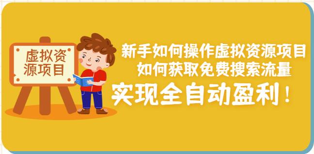 新手如何操作虚拟资源项目：如何获取免费搜索流量，实现全自动盈利！-枫叶微课堂