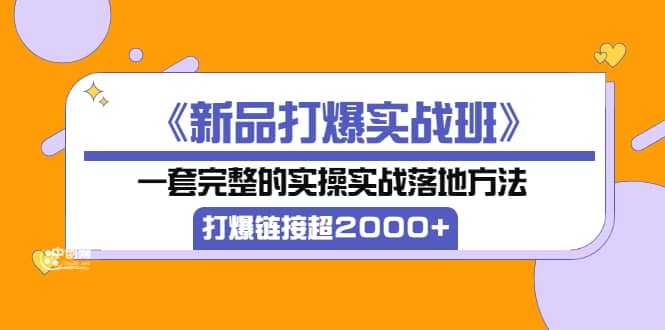 《新品打爆实战班》一套完整的实操实战落地方法，打爆链接超2000+（38节课)-枫叶微课堂