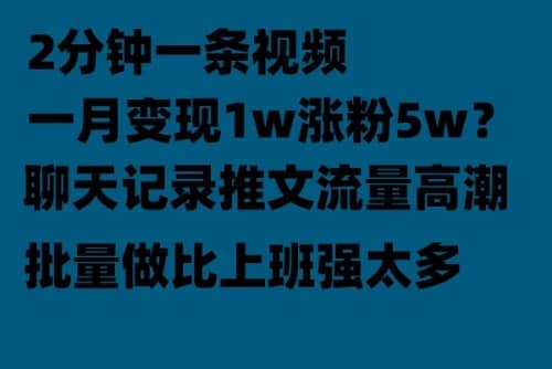 聊天记录推文！！！月入1w轻轻松松，上厕所的时间就做了-枫叶微课堂