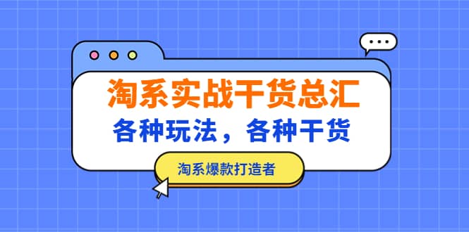 淘系实战干货总汇：各种玩法，各种干货，淘系爆款打造者-枫叶微课堂