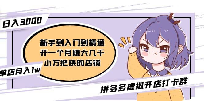 拼多多虚拟开店打卡群：入门到精通（昨日群里有小伙伴3000+）2月26更新-枫叶微课堂