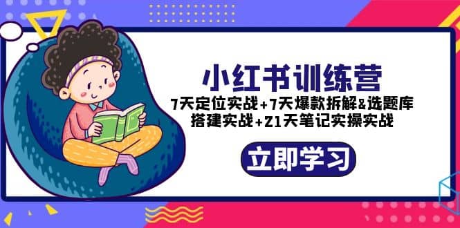 小红书训练营：7天定位实战+7天爆款拆解+选题库搭建实战+21天笔记实操实战-枫叶微课堂