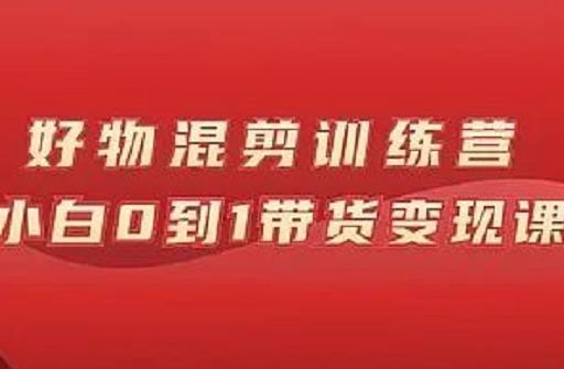 万三好物混剪训练营：小白0到1带货变现课-枫叶微课堂