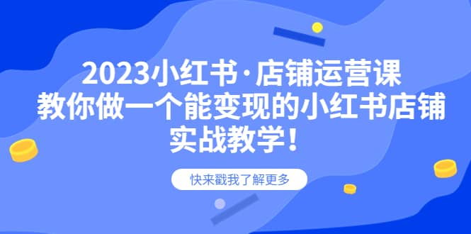 2023小红书·店铺运营课，教你做一个能变现的小红书店铺，20节-实战教学-枫叶微课堂