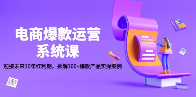 电商爆款运营系统课：迎接未来10年红利期，拆解100+爆款产品实操案例-枫叶微课堂