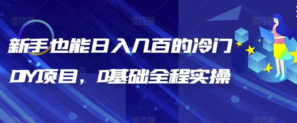 新手也能日入几百的冷门DIY项目，0基础全程实操【揭秘】-枫叶微课堂