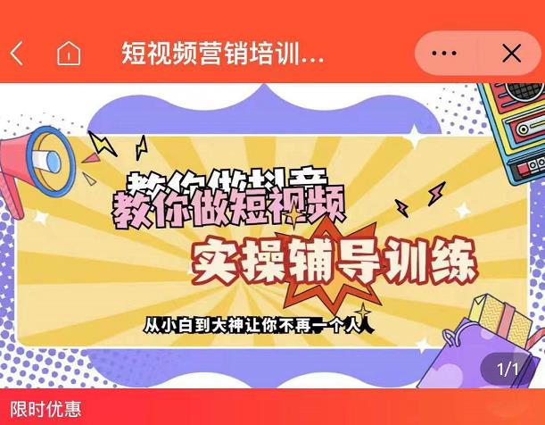 蕊总很忙·短视频营销培训实操课教你快速入门，教你做抖音短视频-枫叶微课堂