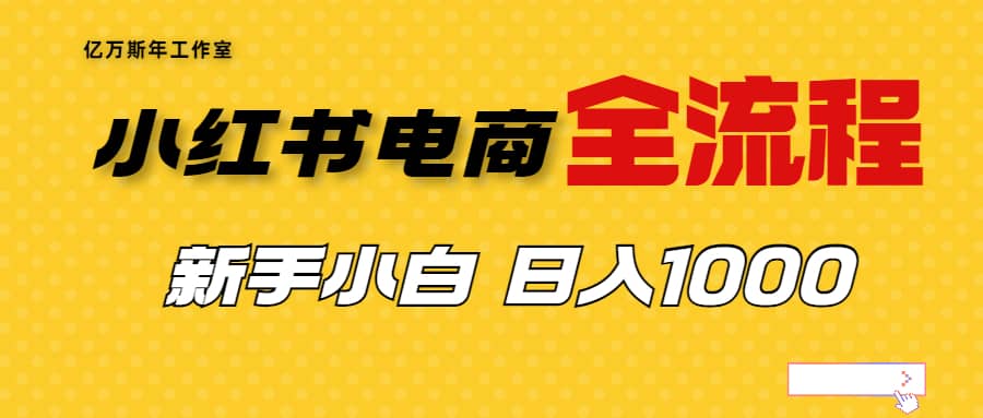 外面收费4988的小红书无货源电商从0-1全流程，日入1000＋-枫叶微课堂